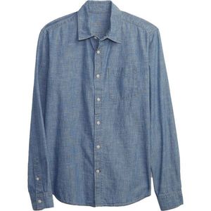 GAP V-LS CHAMBRAY Pánská košile, modrá, velikost obraz