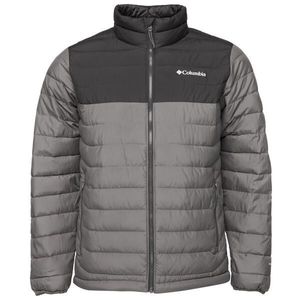 Columbia POWDER LITE II JACKET Pánská zimní bunda, šedá, velikost obraz