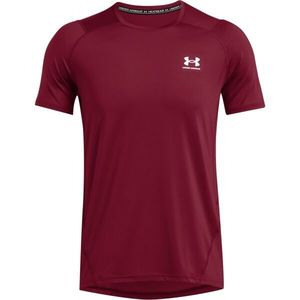 Under Armour HEATGEAR Pánské triko s krátkým rukávem, vínová, velikost obraz