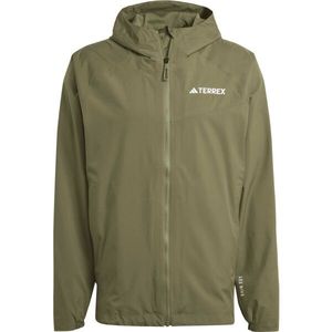 adidas TERREX MULTI 2L RAIN.DRY Pánská nepromokavá bunda, khaki, velikost obraz