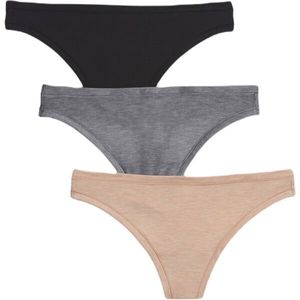 GAP BREATHE THONG 3PK Dámské kalhotky, béžová, velikost obraz