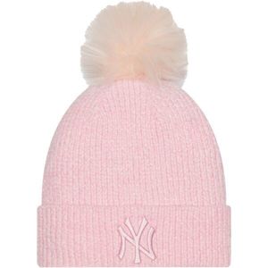 New Era MLB WMNS CHENILLE BOBBLE BEANIE NEW YORK YANKEES Klubový kulich, růžová, velikost obraz