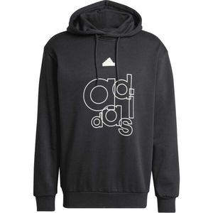 adidas GRAPHIC PRINT FLEECE HOODIE Pánská mikina, černá, velikost obraz