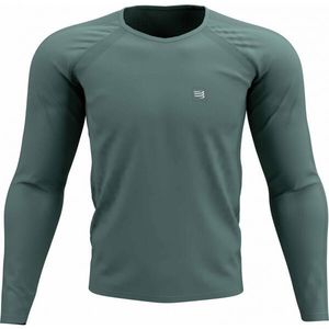 Compressport TRAINING TSHIRT LS Pánské tréninkové triko s dlouhým rukávem, světle zelená, velikost obraz