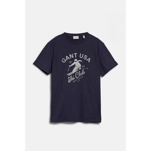 TRIČKO GANT SEASONAL GRAPHIC T-SHIRT EVENING BLUE obraz