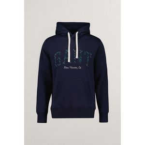 MIKINA GANT GRAPHIC HOODIE EVENING BLUE obraz