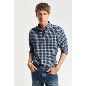 KOŠILE GANT REG CLASSIC POPLIN TARTAN SHIRT COLLEGE BLUE obraz