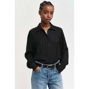 KOŠILE GANT REG SATIN STRIPED SHIRT BLACK obraz