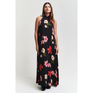 ŠATY GANT FLORAL PRINT HALTERNECK DRESS BLACK obraz