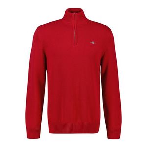 SVETR GANT CASUAL COTTON HALF ZIP RUBY RED obraz