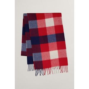 ŠÁLA GANT CHECK MERINO WOOL SCARF RUBY RED obraz