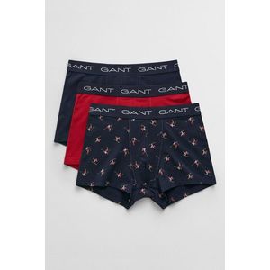 SPODNÍ PRÁDLO GANT SKIER PRINT TRUNK 3-PACK GB EVENING BLUE obraz