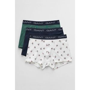 SPODNÍ PRÁDLO GANT SKIER PRINT TRUNK 3-PACK GB WHITE obraz