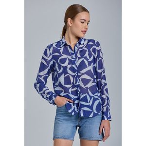 KOŠILE GANT D1. CRESCENT BLOOM CO SILK SHIRT CRISP BLUE obraz