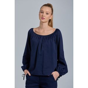 KOŠILE GANT D1. VOLUMINOUS SLEEVE BLOUSE EVENING BLUE obraz