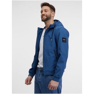 Modrá pánská softshellová bunda Jack & Jones Basic obraz