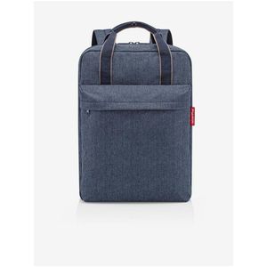 Tmavě modrý pánský batoh Reisenthel Allday Backpack M Herringbone Dark Blue obraz