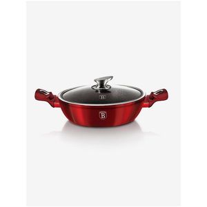 Kulatý pekáč s mramorovým povrchem a poklicí 24 cm BERLINGERHAUS Burgundy Metallic Line obraz