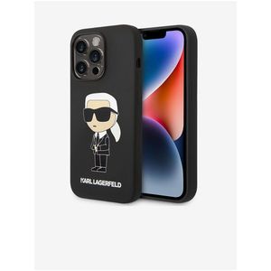 Karl Lagerfeld Liquid Silicone Ikonik NFT Zadní Kryt pro iPhone 15 Pro Max Black obraz