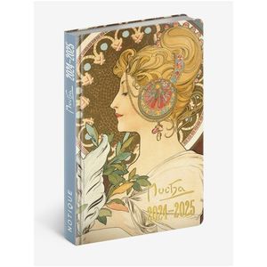 NOTIQUE 18měsíční diář Petito – Alfons Mucha 2024/2025, 11 x 17 cm obraz