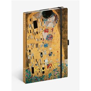 NOTIQUE Notes Gustav Klimt, linkovaný, 13 x 21 cm obraz