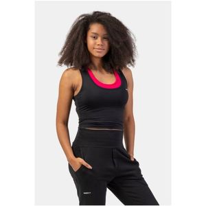 Sportovní slim-fit crop tílko 422 Black obraz