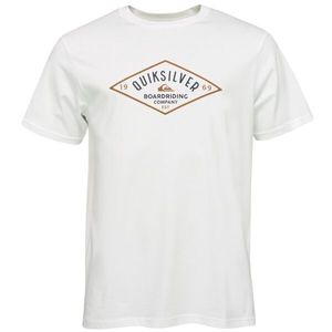 Quiksilver DIAMOND LOGO SS Pánské bavlněné triko, bílá, velikost obraz