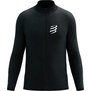 Compressport SEAMLESS ZIP SWEATSHIRT Pánská sportovní mikina, černá, velikost obraz