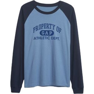 GAP LS LOGO RAGLAN Pánské tričko, světle modrá, velikost obraz