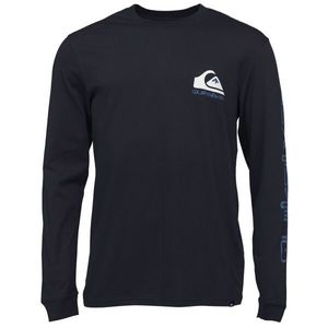 Quiksilver COMP LOGO LS Pánské triko, tmavě modrá, velikost obraz