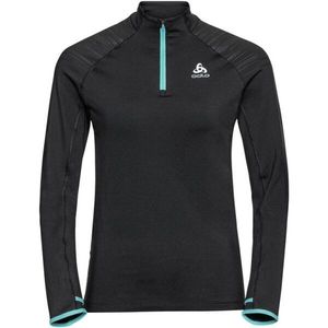 Odlo W MID LAYER 1/2 ZIP AXALP CERAMIWARM Dámská funkční střední vrstva, černá, velikost obraz