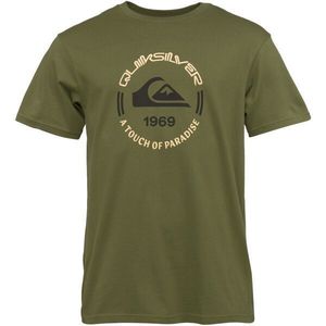 Quiksilver CIRCLE LOGO SS Pánské triko, khaki, velikost obraz