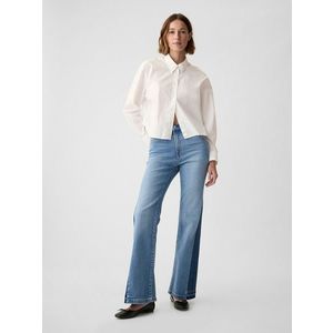 GAP 70s flare High Rise Patched Jeans Modrá obraz