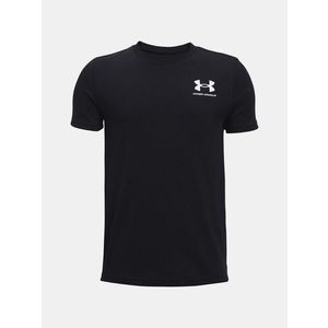 Under Armour UA B Sportsttyle Left Chest SS Triko dětské Černá obraz