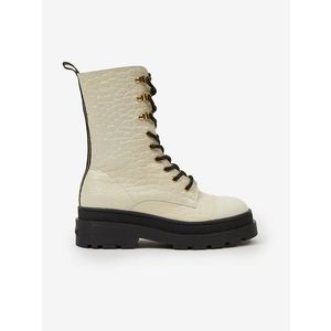 Scotch & Soda Aubri Mid Boot Off White Croco Kotníková obuv Bílá obraz