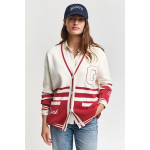 KARDIGAN GANT GANT VARSITY CARDIGAN CREAM obraz