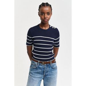 SVETR GANT RIBBED BRETON C-NECK EVENING BLUE obraz