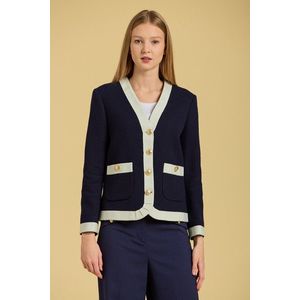 SAKO GANT D1. TEXTURE CROPPED JACKET EVENING BLUE obraz