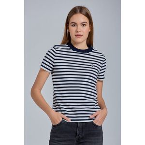 TRIČKO GANT STRIPED SS T-SHIRT modrá S obraz