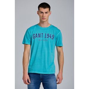 TRIČKO GANT D2. GANT 1949 SS T-SHIRT AQUA GREEN obraz