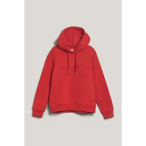 MIKINA GANT REG TONAL SHIELD HOODIE BRIGHT RED obraz