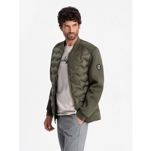 Olivová bomber trendy bunda V3 JALP-0141 obraz