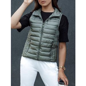 Dámská zelená prošívaná módní vesta Stylishz obraz