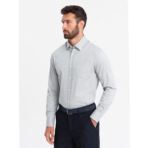 Elegantní šedá slim-fit košile V2 SHCS-0174 obraz