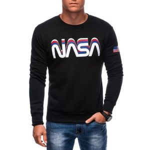 Černá mikina s nápisem NASA B1686 obraz