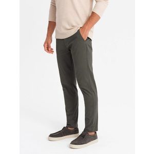 Chinos khaki kalhoty klasického střihu V3 PACP-0183 obraz