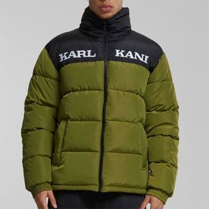 Zimní bunda Karl Kani Retro Essential Puffer Jacket Olive obraz