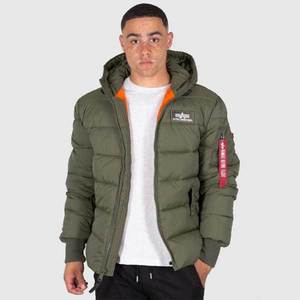 Zimná Bunda Alpha Industries Hooded Puffer Alpha FD Dark Green obraz