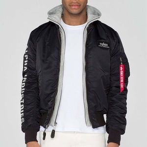 Bunda Alpha Industries MA-1 D-Tec SE Jacket Black Grey obraz