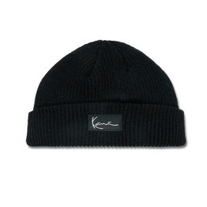 Zimní čepice Karl Kani Woven Signature Essential Fisherman Beanie black obraz